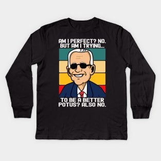 Funny Joe Biden Kids Long Sleeve T-Shirt